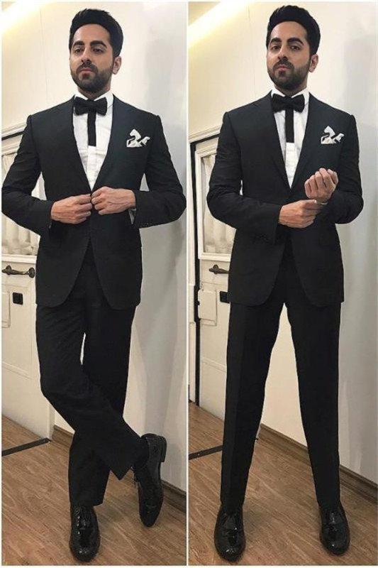 Cole Black Best Fitted Notched Lapel Formal Business Men Suits 