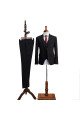 Latest All Black Three Pieces Notched Lapel Best Fitted Business Suit