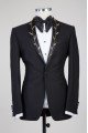 Harvey Black Wedding Men Suits With Chic Shawl Lapel