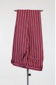 Nigel Burgundy Peaked Lapel Double Breasted Striped Men Suits