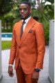 Ira Orange Peaked Lapel Prom Men Suits