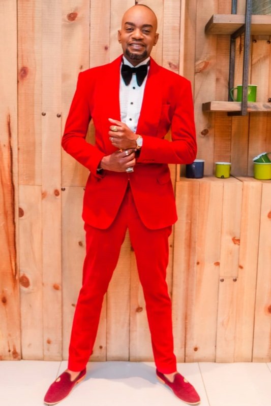 Tate Red Shawl Lapel Prom Men Suits