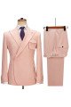 Barlow Fashion Pink Peaked Lapel Business Men Suits