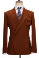 Jason Rusty Red Peaked Lapel Business Men Suits