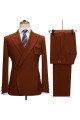 Jason Rusty Red Peaked Lapel Business Men Suits