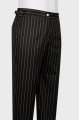 Chester Black Striped Peaked Lapel Three Pieces Business Men Suits