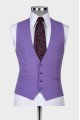 Jim Light Purple Peaked Lapel Three Pieces Wedding Men Suits