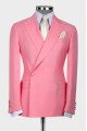 Richie Pink Peaked Lapel Wedding Suits For Men 