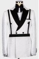 Tom Chic White Peaked Lapel Double Breasted Wedding Men Suits