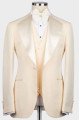 Jo Light Champagne Notched Lapel Three Pieces Wedding Men Suits