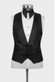 Tim Black Sequins Peaked Lapel Three Pieces Prom Suits For Men 