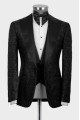 Tim Black Sequins Peaked Lapel Three Pieces Prom Suits For Men 