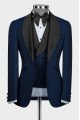 Alger Dark Blue Shawl Lapel Three Pieces Wedding Men Suits 