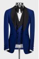 Don Royal Blue Shawl Lapel Three Pieces Wedding Men Suits 