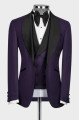 Gordon Purple Shawl Lapel Three Pieces Wedding Men Suits 