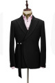 New Arrival Black Fashion Peaked Lapel Slim Fit Prom Suit